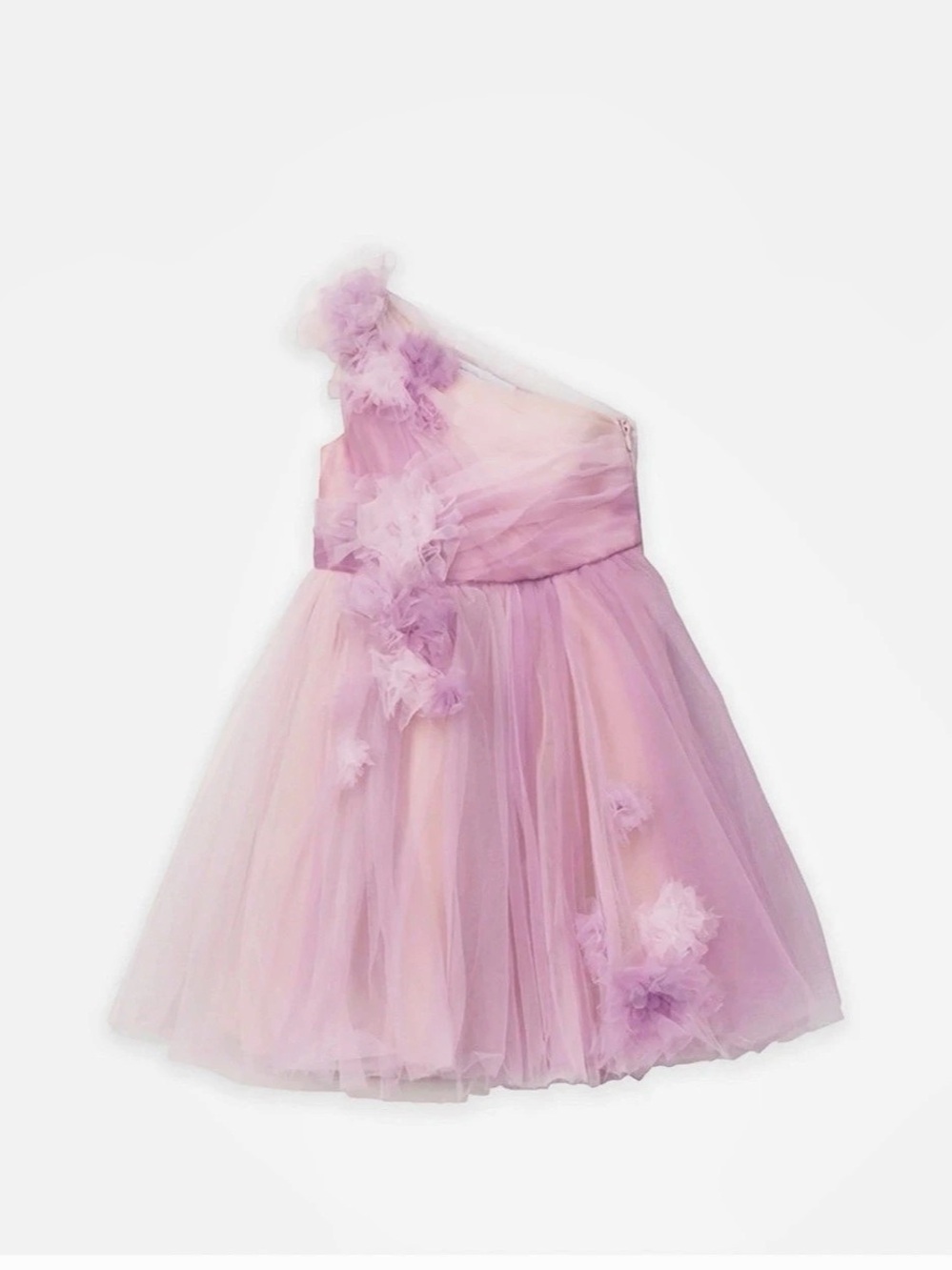 Marchesa Mini for Gymboree Ombre Rosette Tulle One Shoulder Dress Girls Size 7